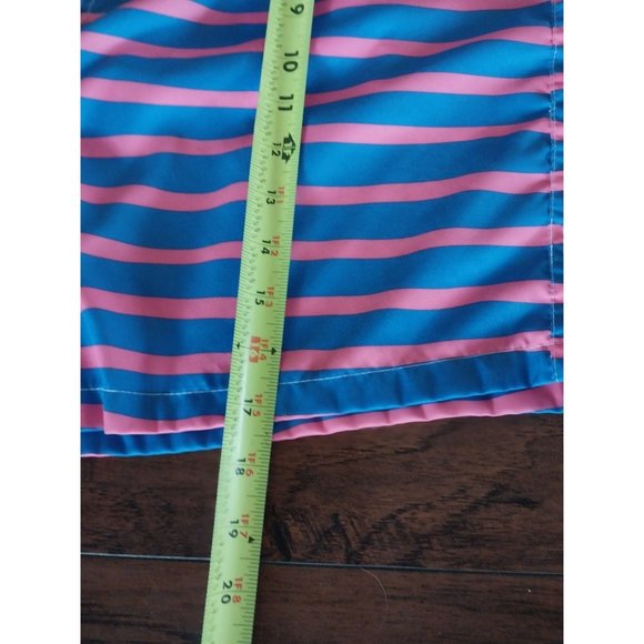 Boardies Apparel Swim Trunks Board Shorts Blue Pink Striped Men's sz XL - Picture 9 of 10